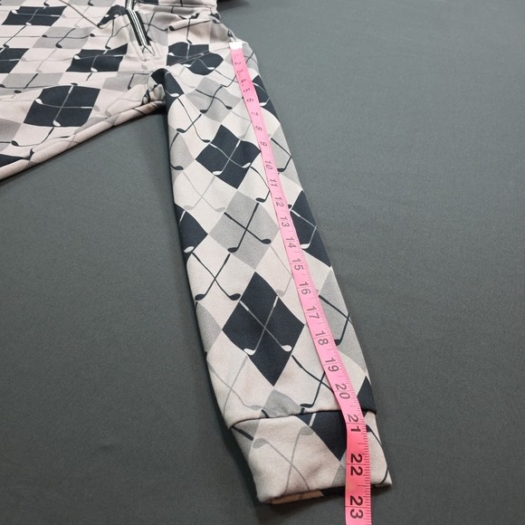 CEGOLFS Womans Side 1/4 Zip Golf Pullover-M-Golf Clubs Diamond Cut Tapestry - Picture 5 of 6